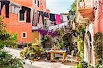 Laundry on Clothesline on Ortygia, Syracuse, Sicily, Italy