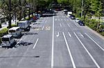 Tilt-shift bird's eye view of street in Tokyo, Tokyo, Japan