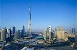 Burj Khalifa and surrounding Downtown skyscrapers, Dubai, United Arab Emirates, Middle East