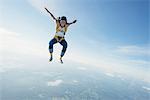 Woman skydiving