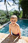 Boy at swimming-pool