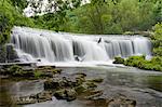 Monsal Weir in Monsal Head Valley, Peak District National Park, Derbyshire, England, United Kingdom, Europe