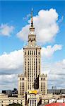 View on the Palace Of Culture And Science at sunny day.