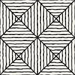 Vector Seamless Black And White Hand Drawn Diagonal Lines Grid Pattern. Abstract Freehand Background Design