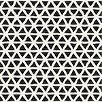 Vector Seamless Black And White Hand Drawn Triangle Lines Grid Pattern. Abstract Freehand Background Design