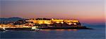 Rethymno, Crete, Greece: the Fortezza in the beautiul sunset