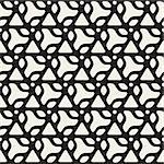 Vector Seamless Black and White Rounded Triangle Shapes Pattern. Abstract Geometric Background Design