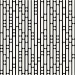 Vector Seamless Black and White Irregular Rounded Dash Vertical Lines Pattern