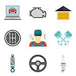 Auto Service Icons Flat vol 2. Car repair service icons