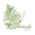 Art butterfly for your design. Vector illustration