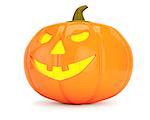 Halloween pumkin isolated on white background. 3d rendering