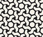 Vector Seamless Black and White Lattice Geometric Pattern. Abstract Geometric Background Design