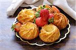 homemade pastries, sweet muffins with fresh berries