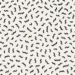 Vector Seamless Black And White Jumble Shapes Pattern. Abstract Geometric Background Design