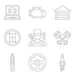 Auto service linear icons vol 2. Car repair service icons