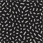 Vector Seamless Memphis Lines Jumble Pattern. Abstract Geometric Background Design