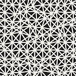 Vector Seamless Black and White Irregular Triangles Grid Pattern. Abstract Geometric Background Design