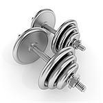 Dumbells and 2017 year on a White Background, 3d-illustration