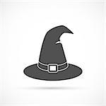 Witch hat icon on white background