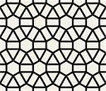 Vector Seamless Black and White Lace Pattern. Abstract Geometric Background Design