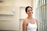 Portrait of a smiling ballerina.