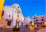 Duomo di Bari dedicated to St Sabinus of Canosa (San Sabino) at Dusk, Bari, Puglia, Italy