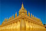 Gold stupas, Pha That Luang, Vientiane, Laos