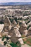 Erosion with volcanic tuff pillars near Goreme, Cappadocia, Anatolia, Turkey, Asia Minor, Asia