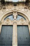 Doors on the front of Santiago Cathedral, UNESCO World Heritage Site, Santiago de Compostela, Galicia, Spain, Europe