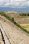 Looking west in the ancient Zapotec city of Monte Alban, near Oaxaca City, Oaxaca, Mexico, North America