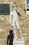 Statue of David, Palazzo Vecchio on the Piazza della Signoria, Florence (Firenze), Tuscany, Italy, Europe