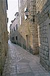 Street in port of Stari Grad, Hvar Island, Dalmatia, Dalmatian coast, Adriatic, Croatia, Europe