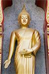 Standing Buddha statue, Wat Chalong temple, Phuket, Thailand, Southeast Asia, Asia