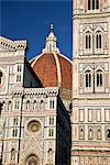 Christian cathedral, the Duomo and bell tower (Campanile), Florence, UNESCO World Heritage Site, Tuscany, Italy, Europe