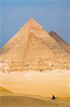 The Pyramids of Giza, Giza, UNESCO World Heritage Site, near Cairo, Egypt, North Africa, Africa