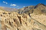 Moon Land eroded cliffs, Lamayuru, Ladakh, Indian Himalayas, India, Asia