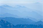 Haze, Jade Screen scenic area, Huang Shan (Yellow Mountain), UNESCO World Heritage Site, Anhui Province, China, Asia