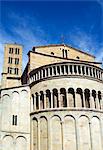 Apse of Pieve of St. Mary, Piazza Vasari, Arezzo, Tuscany, Italy, Europe