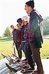 Group of men with skateboards