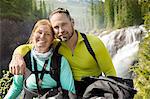 Portrait of smiling hikers