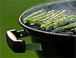 Asparagus on barbecue grill