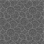 Dark circles geometric pattern - seamless vector background.