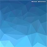 Blue abstract background with geometric shapes. Does not cantain gradient or transparency.