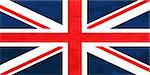 True proportions United Kingdom flag with grunge texture