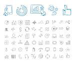 Business and infographic Icon set. Sketch vector style eps8