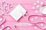 Colorful Happy Birthday background with copyspace