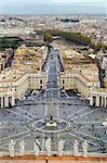 View of St. Peter Square and Rome from the Dome of St. Peter Basilica, Vatican