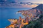 Image of Monte Carlo, Monaco during summer sunset.