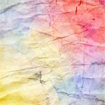Watercolor colorful abstract background with crumpled paper