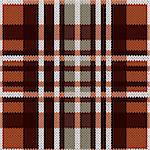 Seamless vector pattern as a woollen Celtic tartan plaid or a knitted fabric texture in brown and grey colors